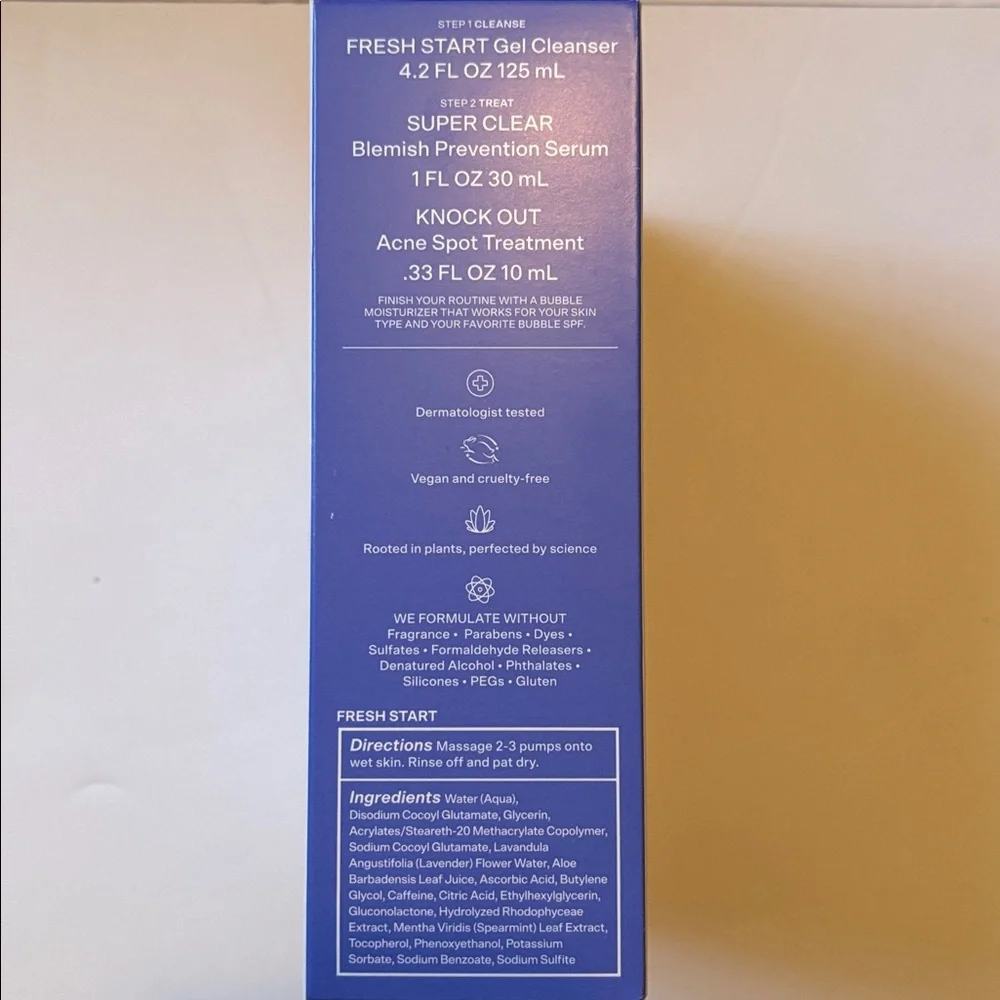 Bubble |Acne Treatment Kit Help Clear Blemishes Prevent New Ones 3 System Box 1